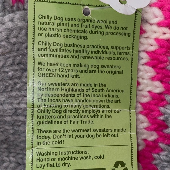 NWT Beautiful Organic Wool Handmade sweater, Alpine Pink, XS - Picture 12 of 12